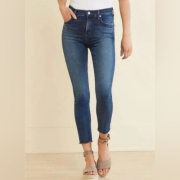 AGOLDE | Sophie Cropped Jeans High-Rise Raw Hem - Picture 8 of 9